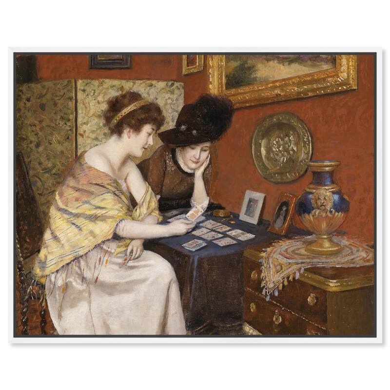 Reading the Cards Canvas by Art Remedy - White - 30" x 24"