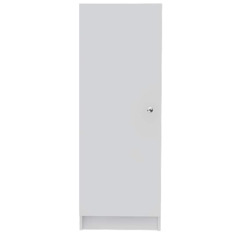 Single Door Pantry Storage Cabinet with Four Interior Shelves