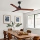 preview thumbnail 81 of 157, YUHAO SylvanAir Modern 52 in. Flush Mount Outdoor/Indoor Ceiling Fan with 3 Solid Wood Blades and DC Reversible Motor