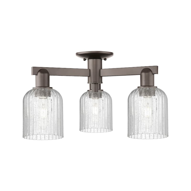 Innovations Lighting Downtown Urban - Bridal Veil - 3 Light 23" Semi-Flush Mount Light