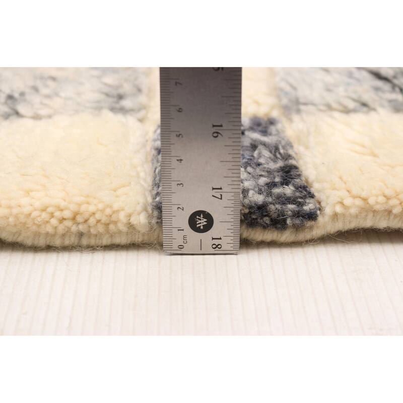 ECARPETGALLERY Hand-knotted Tangier Cream Wool Rug - 5'2 x 8'1