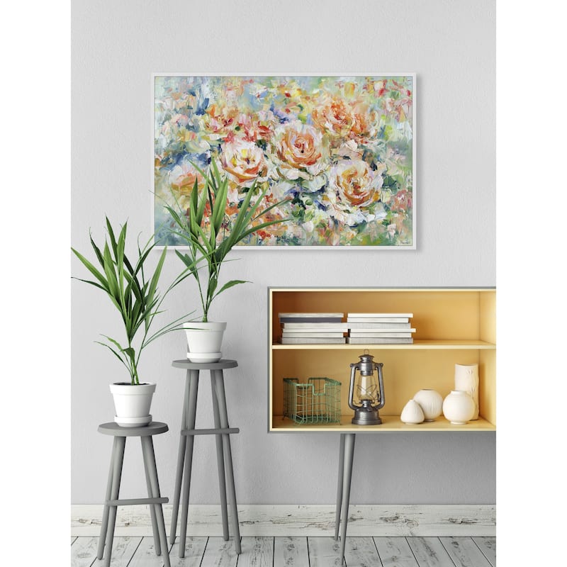 Let Grow Floater Framed Print on Canvas