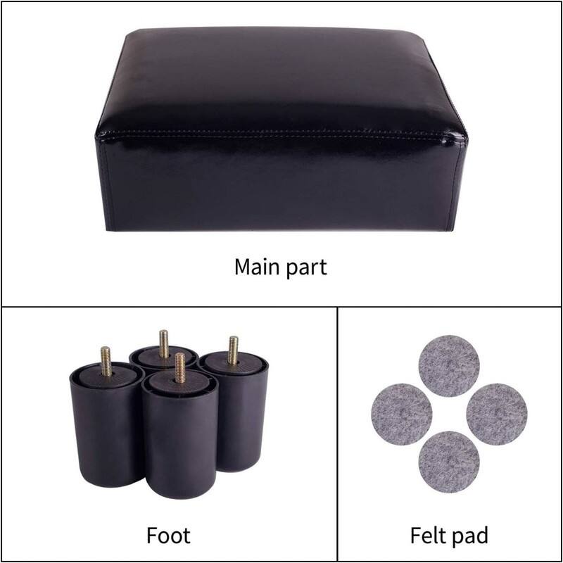 Small Ottoman Footrest PU Faux Leather
