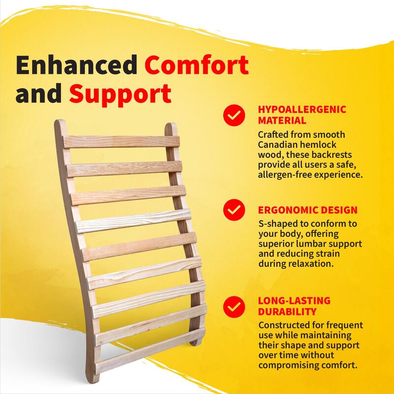Heat Wave Universal Sauna Backrest (Set of 2)