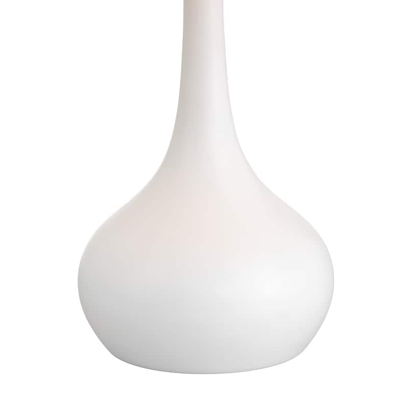 Acroma Teardrop Base Spherical Table Lamp with Feather Accents