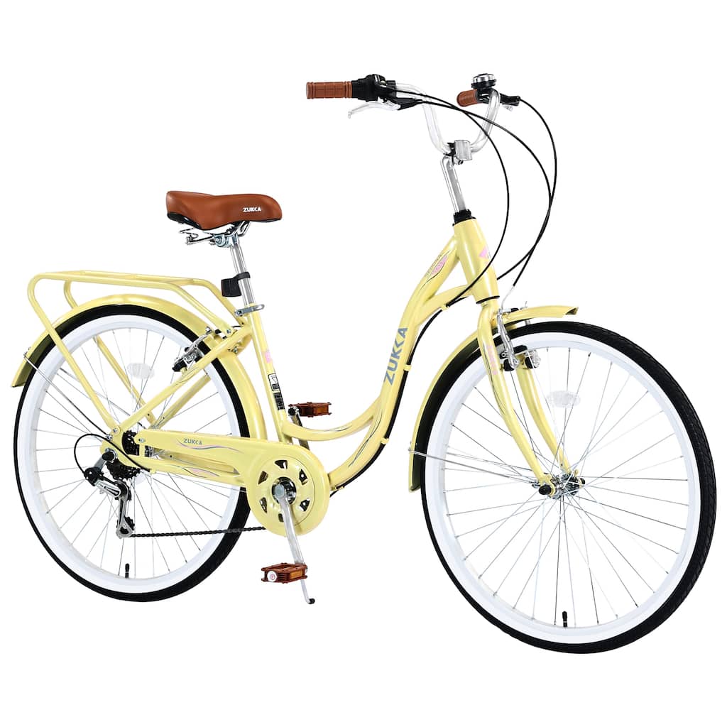Ladies' Bicycle - Steel Frame, 7 Speeds, Multiple Colors - 24