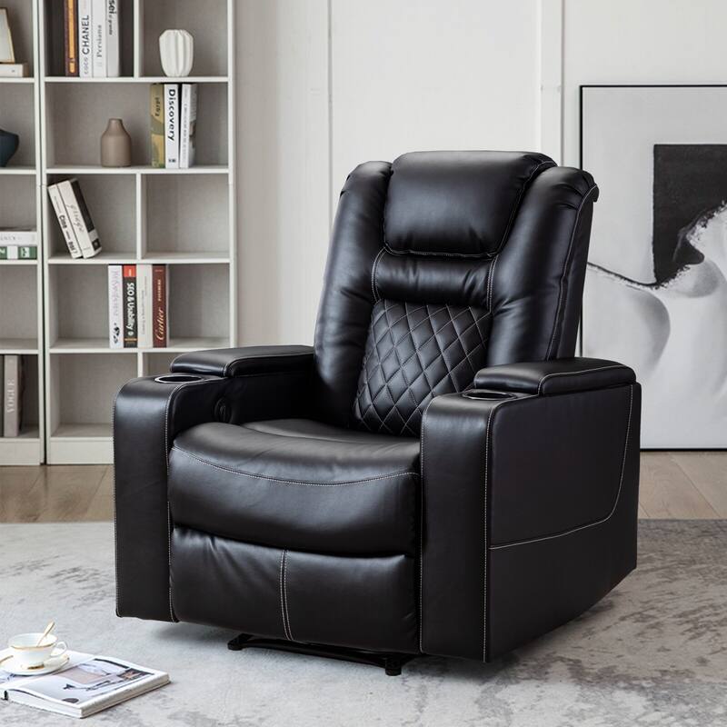 Ebello Multi-Function Power Recliner Home Theater Seating Chair - Black