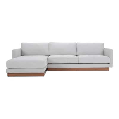 NADAAL STUDIOS Indigo, Sectional With Walnut Base - 112"W x63"D x30.7"H