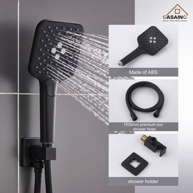 Wall-mounted rain shower faucet with pressure balanced valve