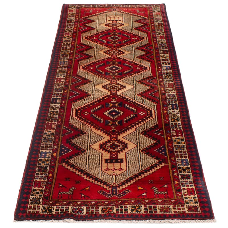 ECARPETGALLERY Hand-knotted Konya Anatolian Red Wool Rug - 3'11 x 10'9