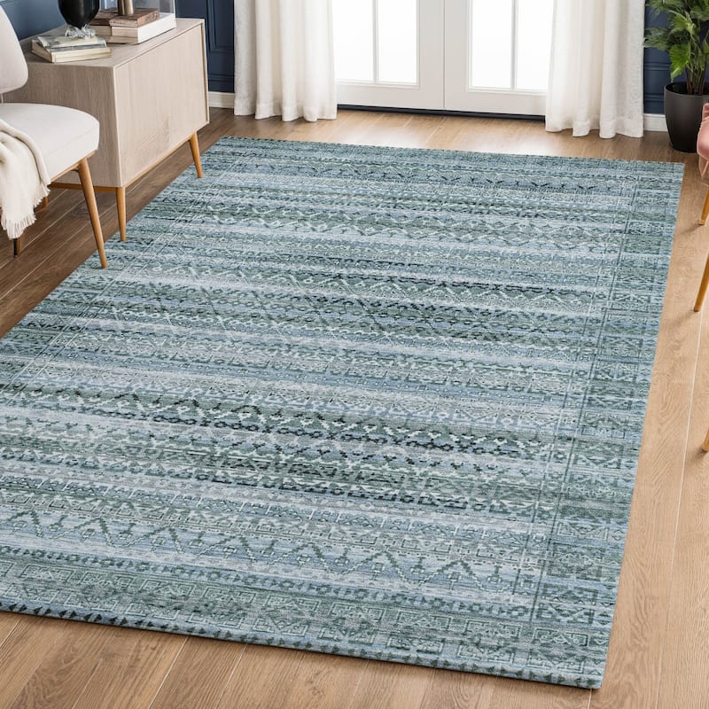 Premium Washable Super Soft Boho Stripes Mayfield Rug