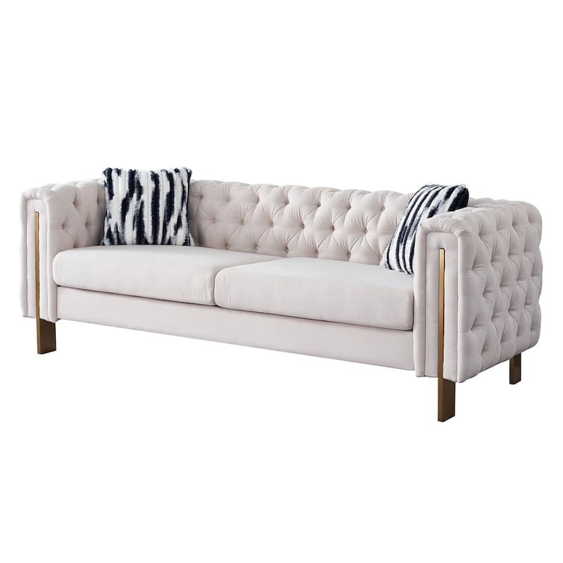 Chesterfield Modern Tufted Velvet Living Room Sofa