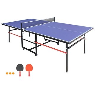 8ft Heavy Duty Aluminum Frame Ping-Pong Table Tennis Table Set with Net ...