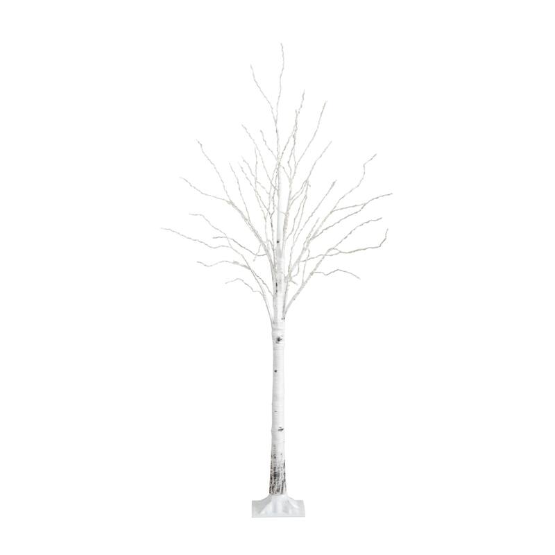 Pre-Lit Artificial Birch Christmas Tree - 3’ - Warm White LED Lights - 7 Foot
