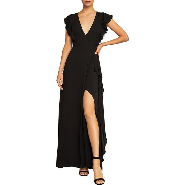 bcbg callie ruffled gown