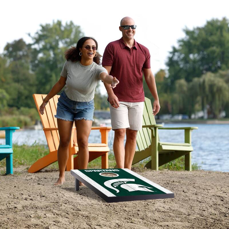 Michigan State Spartans NCAA Compact 2x3 Tailgate Cornhole Board Set