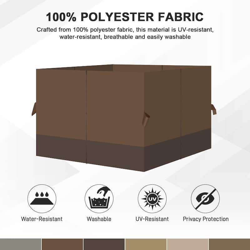 Aoodor Gazebo Curtain Replacement - Universal 4-Panel Sidewalls 10' x 13', Curtain Only