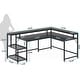 preview thumbnail 23 of 32, L Shaped Desk with Monitor Shelf, Reversible Corner Computer Desk for Office Home 69"