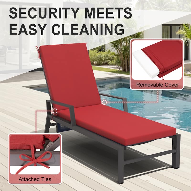 Outdoor Patio Chaise Lounge Chair Cushion