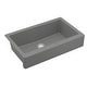 preview thumbnail 62 of 66, Karran Retrofit Farmhouse Quartz Single Bowl Kitchen Sink Kit