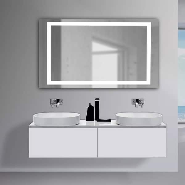 Saint Birch Elvis Frameless Led Lighted Bathroom Vanity Mirror 30 Inches X 20 Inches Overstock 32124003