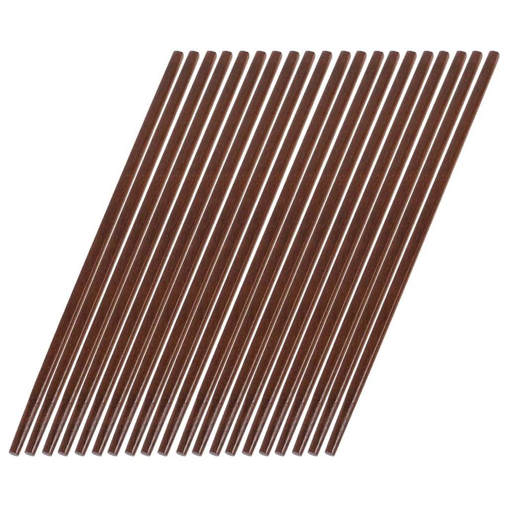 10 Pairs 9.7" Long Restaurant Home Kitchen Brown Wood Chopsticks Dishware
