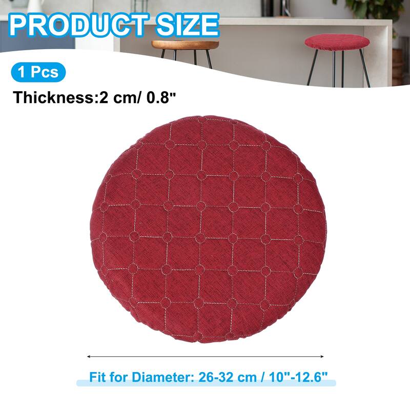 Bar Stool Covers, Elastic Bar Stool Seat Cover for 10-13 Inch Chair - Red