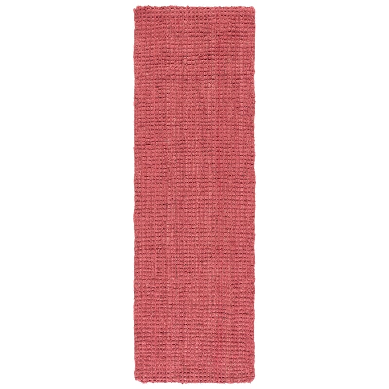 SAFAVIEH Handmade Natural Fiber Leyla Jute Rug - 2'3" x 11' Runner - Red