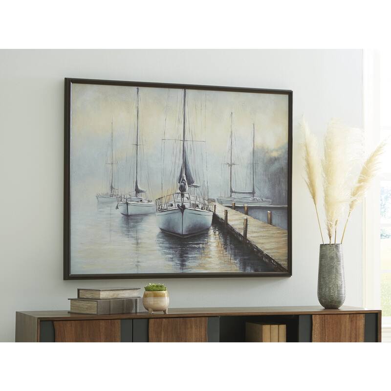 Signature Design by Ashley Worthney Blue/Beige Wall Art