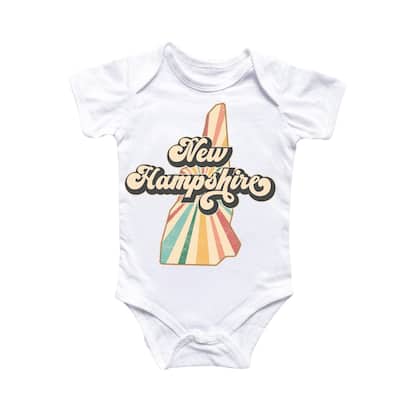 New Hampshire Retro - Baby Boy Girl Clothes Infant Bodysuit Funny Cute Newborn