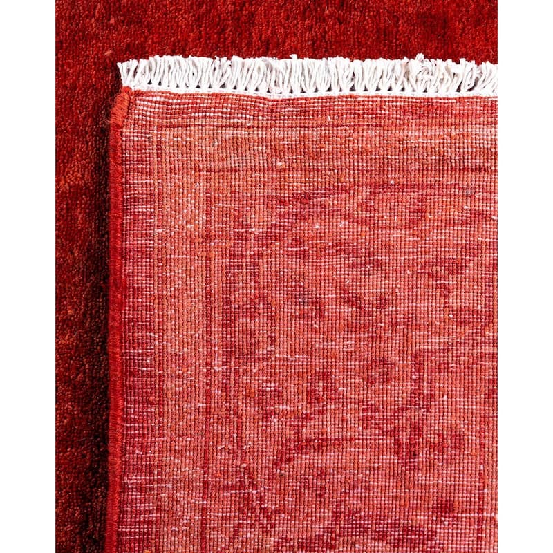 Contemporary Overdyed Wool Hand Knotted Runner - 2' 6" x 13' 6"