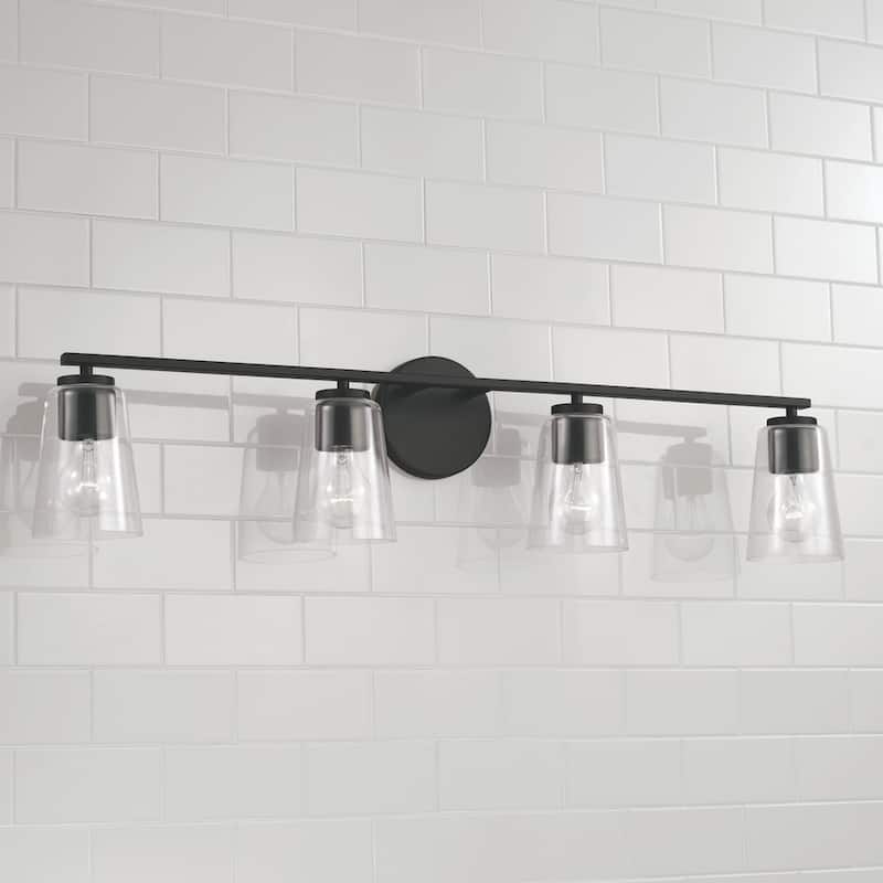 Portman 4-light Bath/ Vanity Fixture w/ Clear Glass