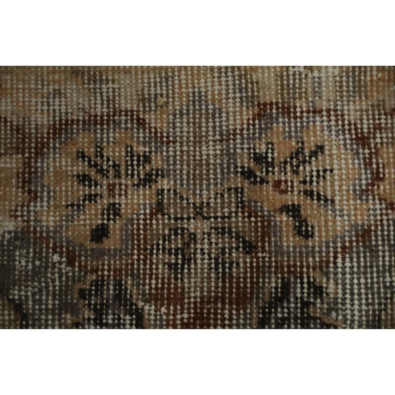 Hand Knotted Oriental 100% Wool Carpet Transitional Floral Beige & Ivories Anatolian Area Rug - 9' 0'' X 5' 5''