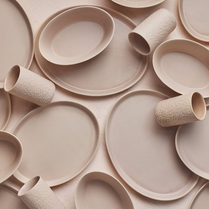 Stone by Mercer Project Katachi Stoneware Dinnerware Set - Nude - 32 Piece