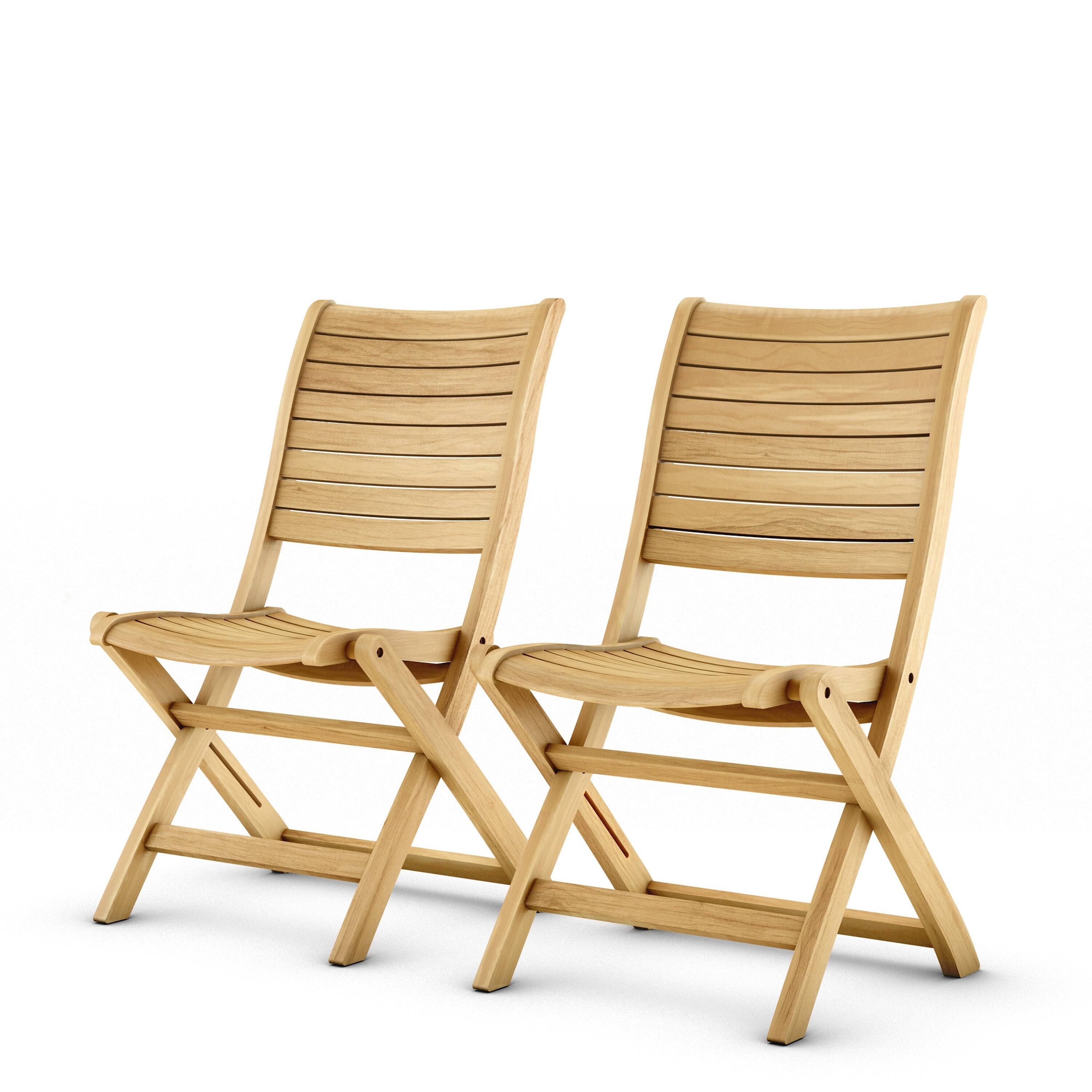 Tottenville Teak Folding Patio Chairs (Set of 2) by Havenside Home 2 Piece On Sale Bed