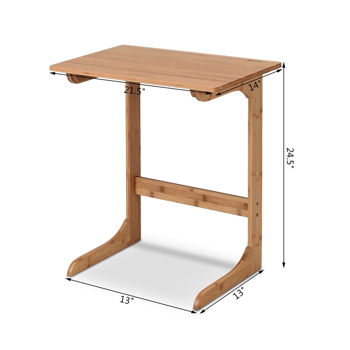 Shop Black Friday Deals On Gymax Bamboo Sofa Table Laptop Desk Coffee Snack End Table Bed Side Table Home Office On Sale Overstock 25254084