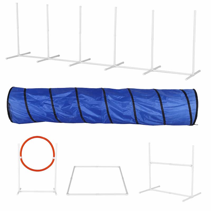 Dog Agility Challenge Set - 6-Pack Jump Training Obstacles - 6-Piece