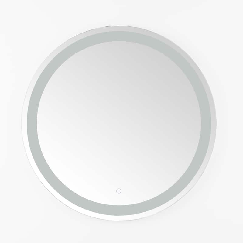 SAFAVIEH Home Caspar 30" LED Vanity Mirror - Silver / White - Silver / White