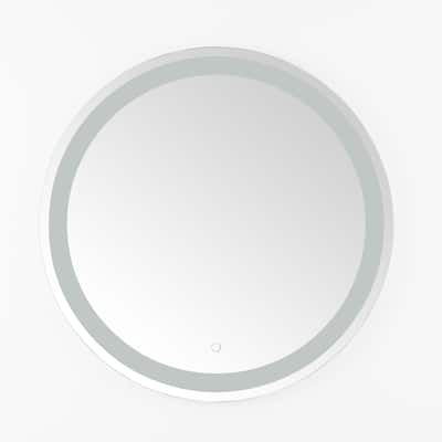 SAFAVIEH Home Caspar 30" LED Vanity Mirror - Silver / White