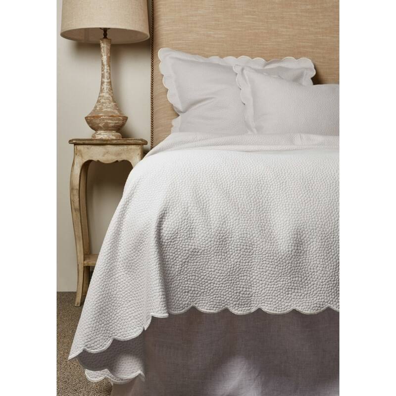 Hugo Matelasse Sham, White, Euro - Euro Square - White