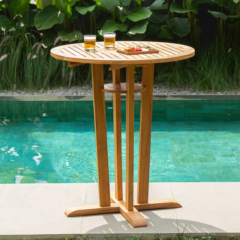 Cambridge Casual Paxton Teak 3-piece Bar-height Bistro Set