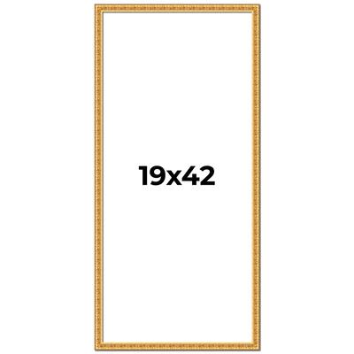 19x42 Frame Gold Real Wood Picture Frame Width 1 inches | Interior