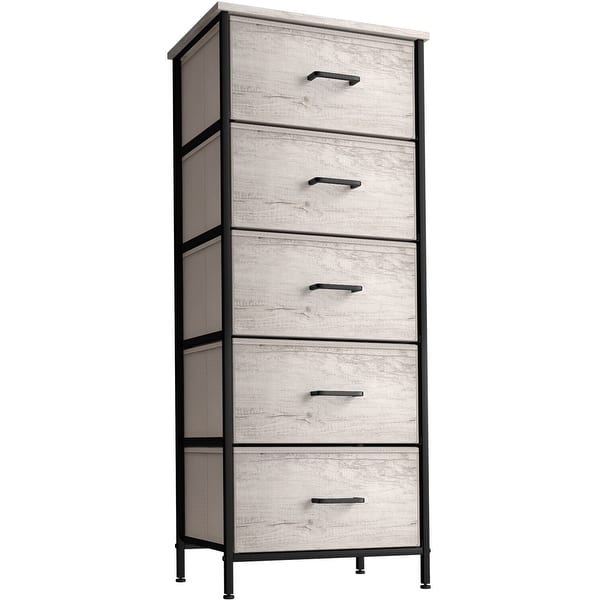 tall beige dresser Maude Tall Dresser, Washed White Ash with Raffia