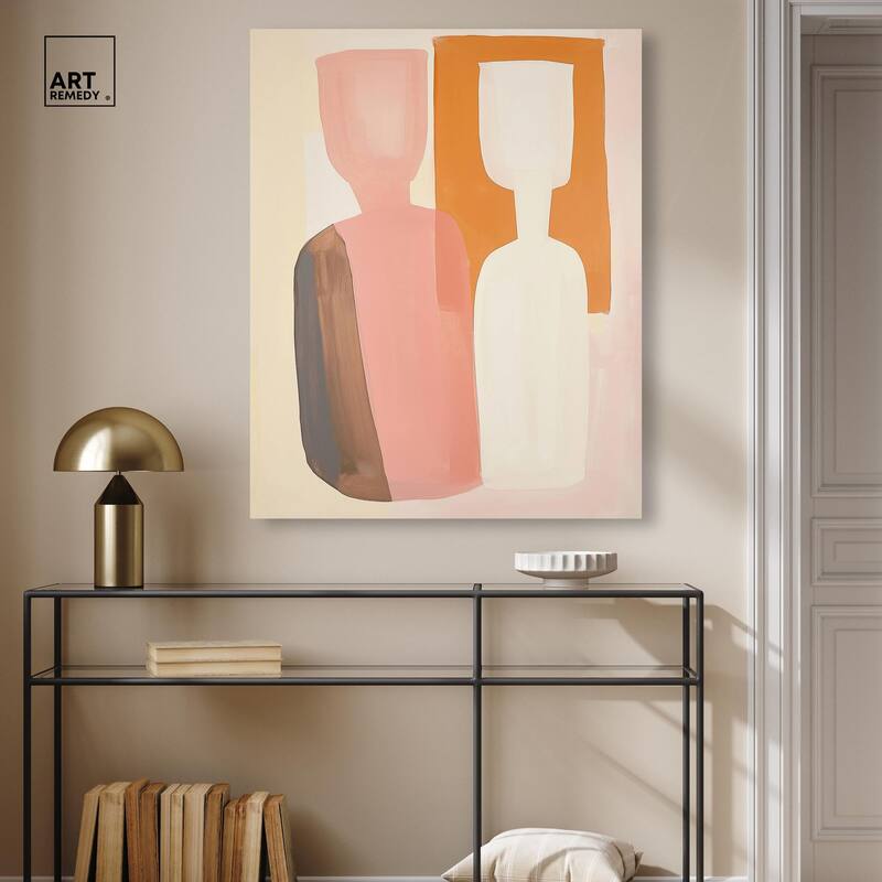 Peach Echoes II Canvas by Art Remedy, Gallery Wrapped