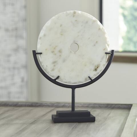 Signature Design by Ashley Jillsen White/Black Sculpture - 12.25"W x 11.5"D x 13.75"H