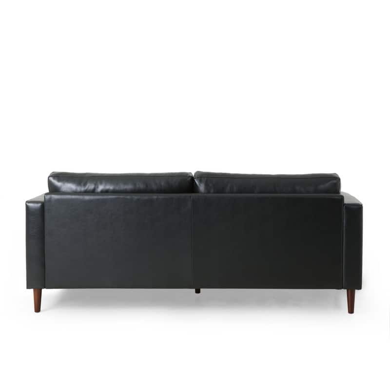 82" Three-Seat PU Leather Upholstered Sofa