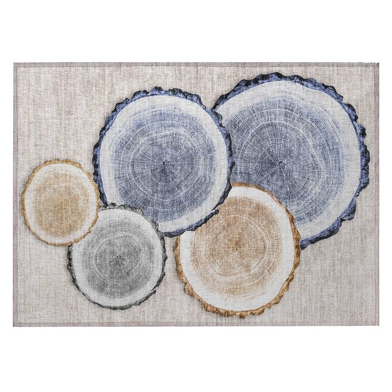 Alfiv Nature Weather Resistant Blended Style Outdoor Rug