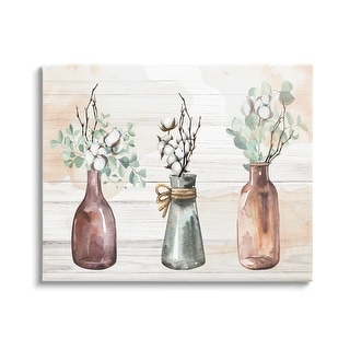 Stupell Country Herbs Vase Arrangement Canvas Wall Art by ND Art - Bed ...