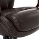 preview thumbnail 23 of 29, La-Z-Boy Bellamy Executive Leather Office Chair with Memory Foam Cushions, Solid Wood Arms and Base, Waterfall Seat Edge