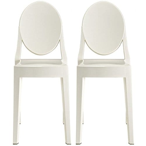 Modern white best sale plastic chairs